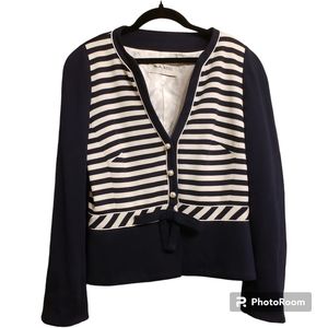 WEILL Paris vintage stunning wool blend pearl button blazer jacket, 10 US